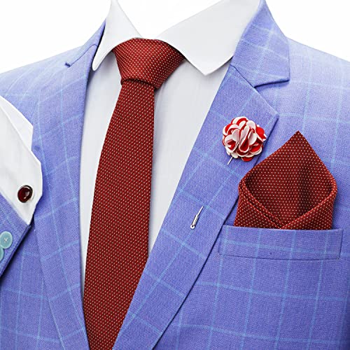 Image of BLACKSMITH Tie, Cufflink, Pocket Square, Lapel Pin, Set of 4 for Men [ Free Size ]
