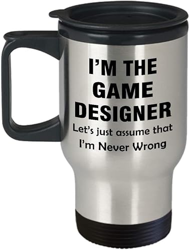 Miniatura 3 de Appreciation Idea for Video Game Developer Designer - Lets Just Assume Im Never Wrong - Funny Cute Gag Gifts Travel Mug Insulated Coffee Tumbler