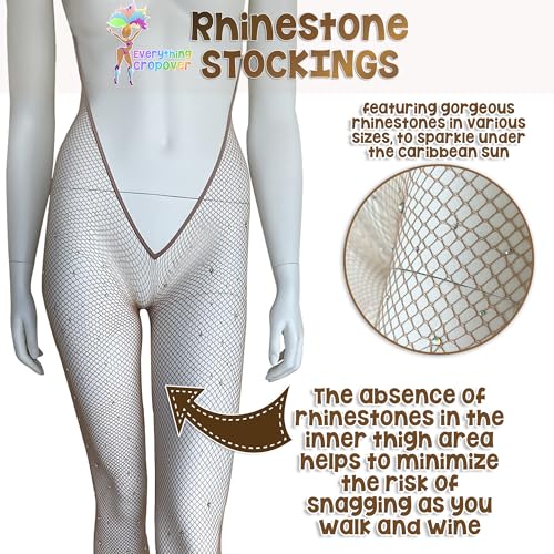 Image of High Side VCUT Carnival Stockings | V-Cut Carnival Fishnet Tights for Black Brown Women | Choose Color