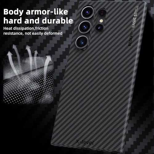 Image of X-level Design for Samsung Galaxy S24 Ultra Case, Flexible Carbon Fiber Shockproof Lightweight Protective Cases Thin Slim Phone Cover Case for Samsung S24 Ultra(Black)