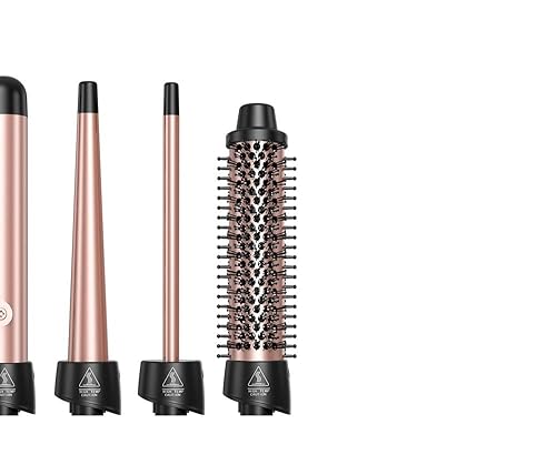 Amazon.com: Lopeie 5 in 1 Curling Iron with Thermal Brush and 4