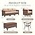 UDPATIO Patio Furniture Set, 5 Pieces Outdoor Conversation Sets with Rocking Swivel Chairs, Wicker Rattan Outdoor Sofa Set with Storage Table and Waterproof Covers for Backyard, Deck, Porch, Khaki