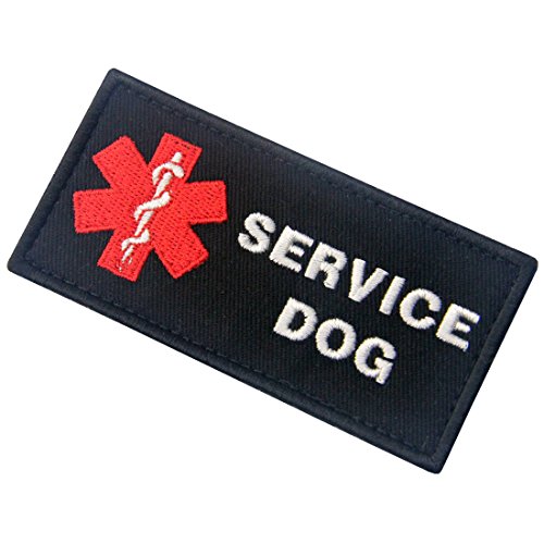 Service Hund Flicken Westen/Geschirre EMS Medic Sanitäter Stern des Lebens Bestickter Aufnäher mit Haken- und Flauschbänder
