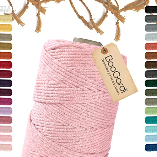 Hilo de macramé · Rosa 5 mm x 100 m · 3 mm o 5 mm · muchos colores · Cordón de algodón · Hilo de algodón · Cordón para manualidades · Cinta de cordón Cover