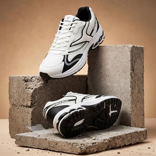 Image of YOHO Men's Pact Chunky Lace Up Sneaker | Breathable, Cushioned & Stylish | Casual Shoes for Man /Boys /Gents