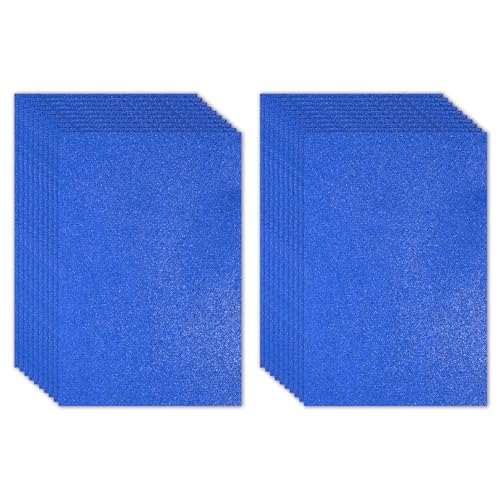 Mousse pailletée bleu foncé 2mm anti-perte de paillettes pour des créations propres et durables