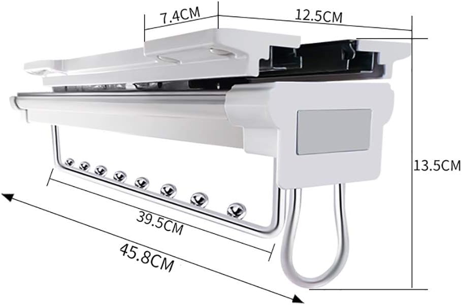 ブラックプルアウトハンガーレール、ダンパー付きの拡張可能な衣類ハンガーラック、ワードローブ14/18インチのオーガナイザーラック（色