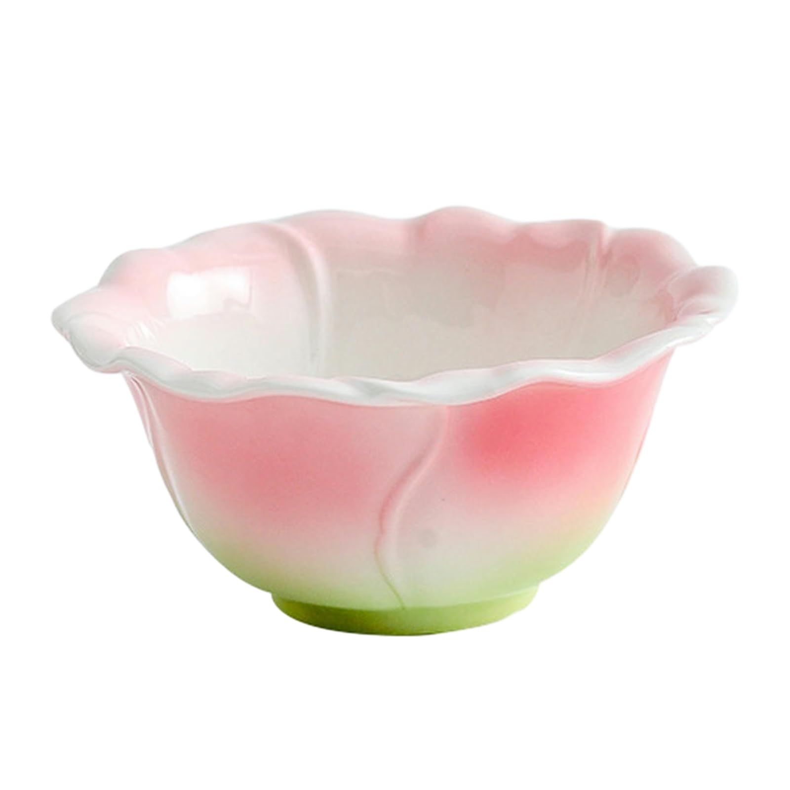 Enamel Colored Rose Ceramic Coffee Mark Water Cup, Dish, Plate, Pot Set for office home restaurant cafe teahouse-Pink Rose Bowl