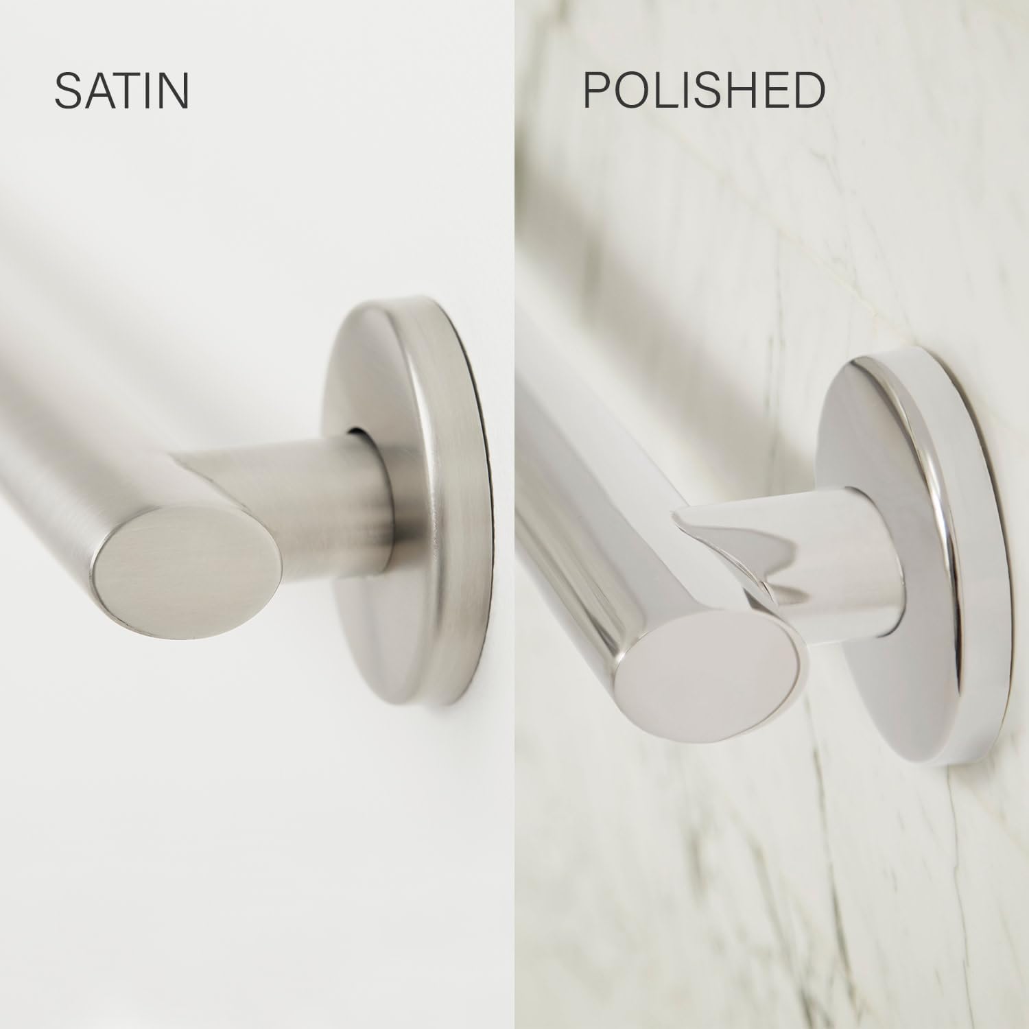 12" Satin Stainless Steel Wall Mounted Bathroom Grab Bar