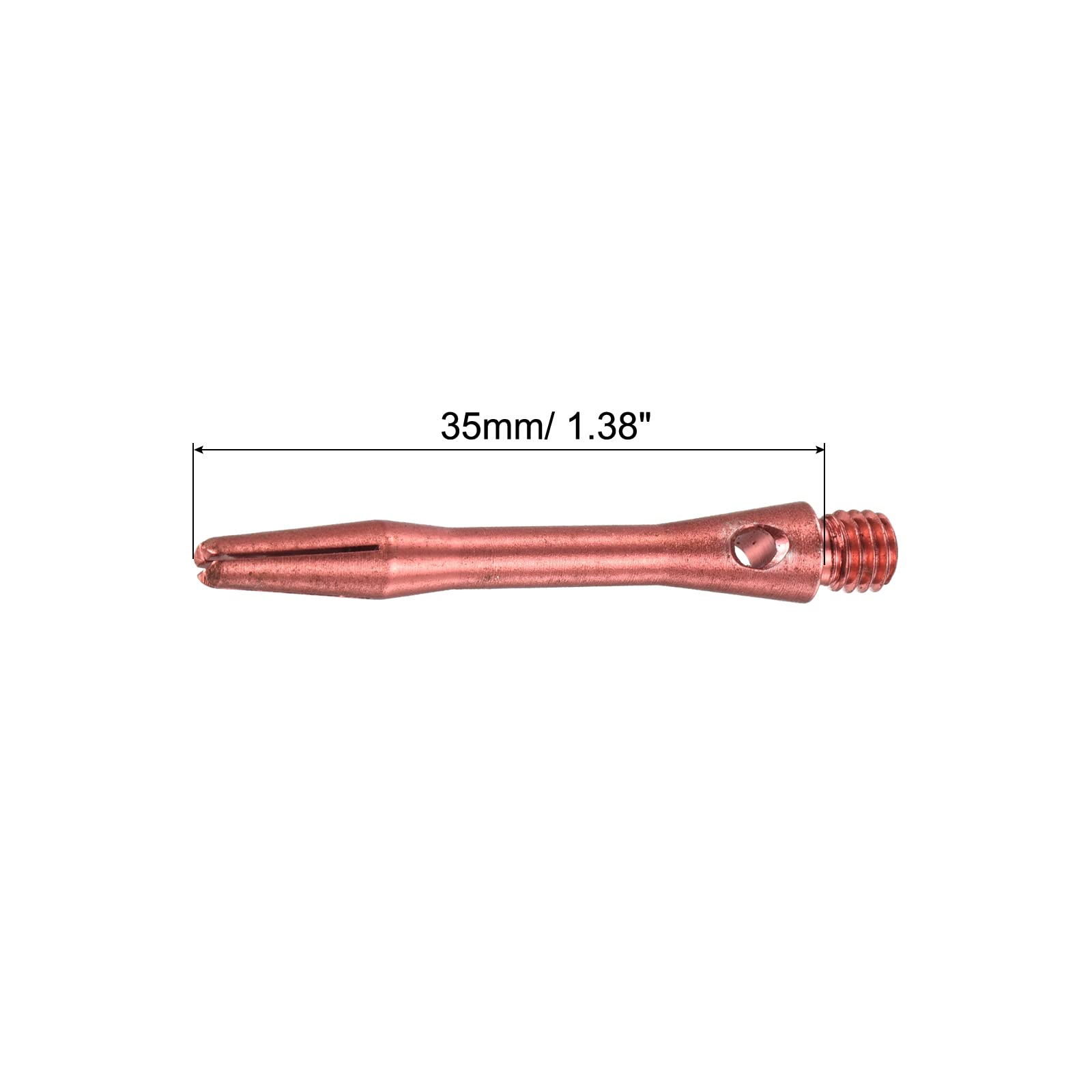 PATIKIL 35mm Aluminum Dart Shafts, Medium 2BA Thread Dart Stems Dart Accessories Throwing Fitting for Steel Tip - 6 Pack (Red) - Image 2