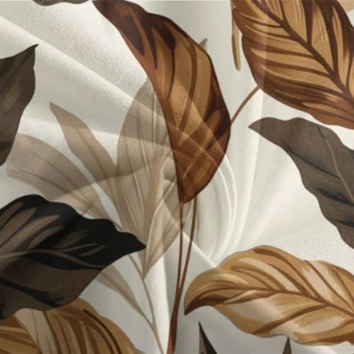 Housse de couette 140x200cm imprimé feuilles en microfibre douce avec taie d'oreiller - 7
