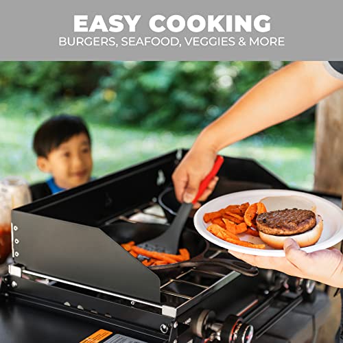 Outland Living Portable Camping Mini Stove - Stainless Steel Travel Grill With 2 Propane Gas Burners For Outdoor Cooking #TOP7