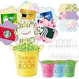 4 Pack Teacher Appreciation Gift Card Holder Stand - Premium Floral Bouquet Set, Unique Back to School Decor, Ideal Teacher Thank You Gifts, Year End & Appreciation Gift Card Holders