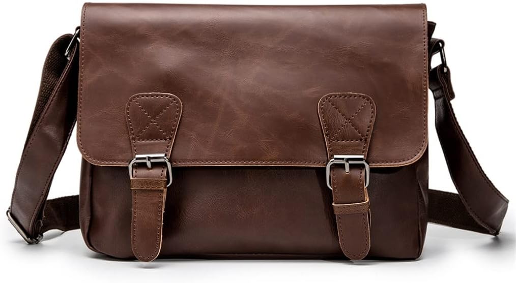 Shoulder Messenger Bag Pu Leather Business Black Casual Computer Laptop Male Travel Crossbody Bag For Man