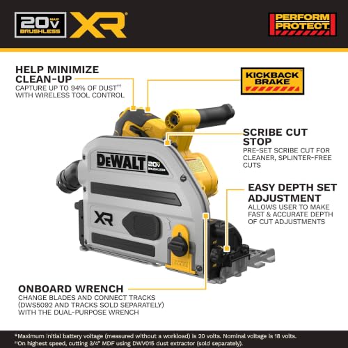 DeWalt DCS525B 20V MAX XR Track Saw