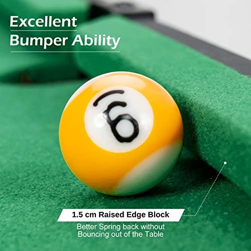 COSTWAY Mini Pool Table, Wooden Tabletop Snooker Set with 16 Balls, 2 Cues, Chalk and Triangle, Table Top Billiards Snooker Family Fun Game