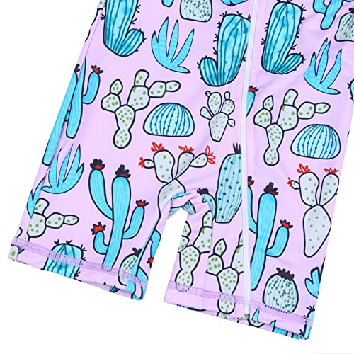 Image of HUAANIUE Toddler Girl Swimsuit Long Sleeve UPF50+ Sun Protection