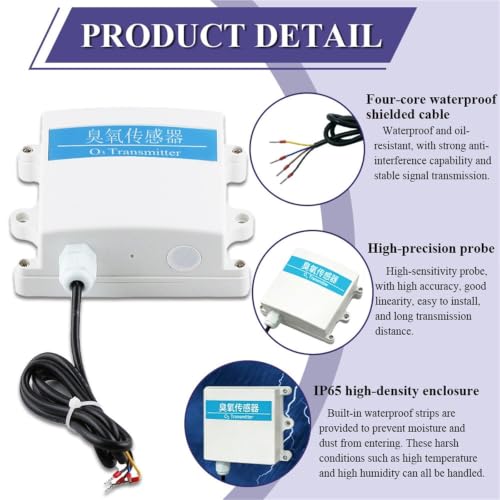 Sensor detector O3 ModBus RTU RS485 de 4-20mA y alta precisión 3