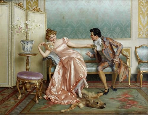 Cuadro Vittorio Reggianini para dormitorio: elegancia abstracta en lienzo de 60x90 cm