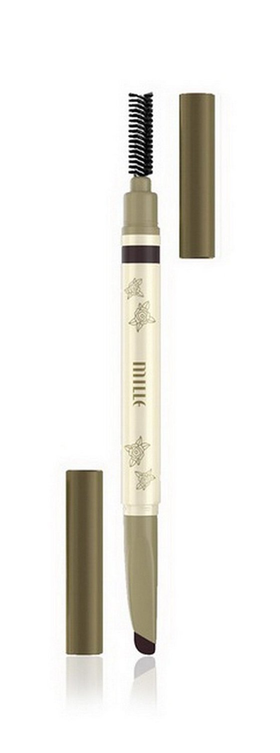 Mille Celeb 3D Eyebrow Pencil Waterproof Automatic with Brush (Deep Brown)
