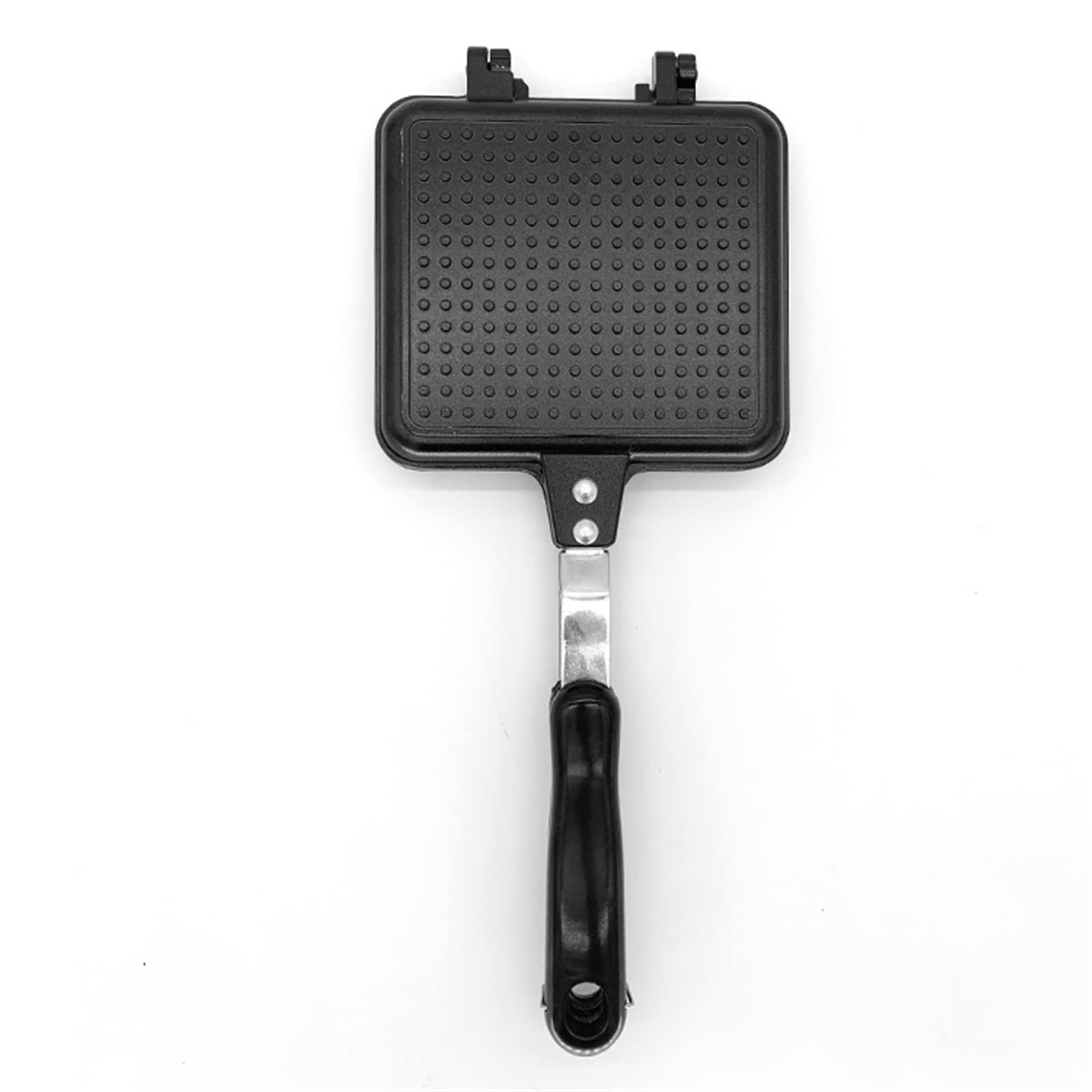 Toster kanapkowy dwustronna patelnia do smażenia wafle naleśnik na przekąski patelnia do kuchni kanapek (czarna 35 x 15 x 3 cm)