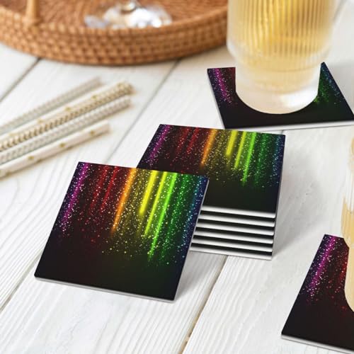 Dessous de verre en céramique et liège de qualité avec support - 5