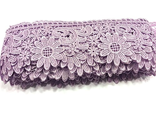 Pizzo Macramè Floreale Glicine Cm 8