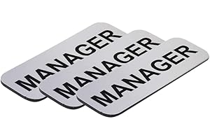 1" x 3" Name Tag, Silver (10 Pack) for Event Manager