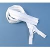 YKK Zipper, White #10 Brand Separates at The Bottom, Marine Grade Metal Tab Slider, Heavy Duty (24 Inch)