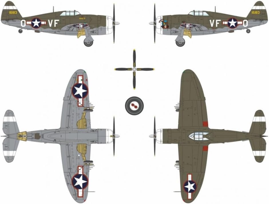 Dora Wings 48055 1/48 Republic P-47C-2 Thunderbolt Plastic Model kit image 4