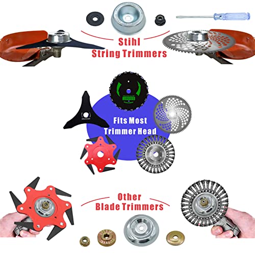 NeJesZoe Gardening Machine Lawnmower Blade Adapter Attachment and Blade Trimmer Head Adapter