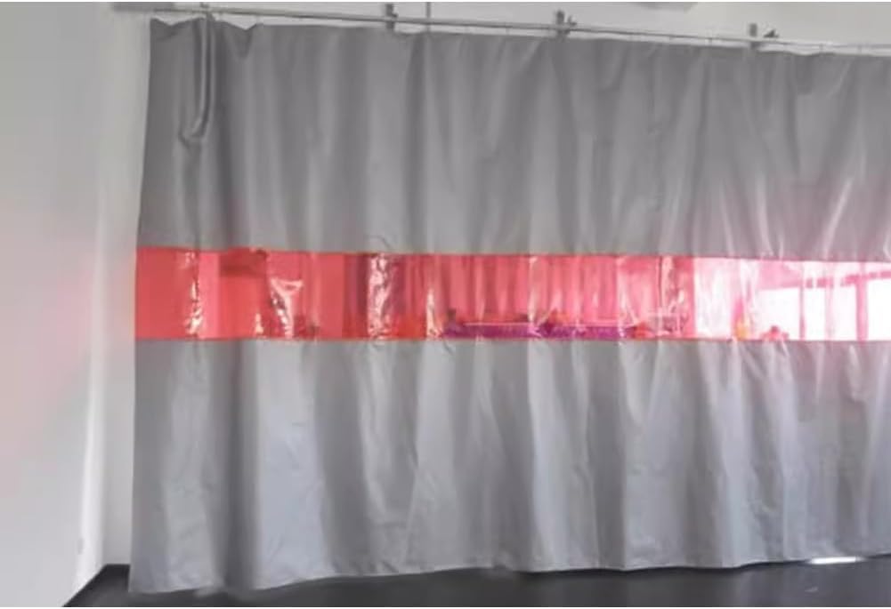 JvFbjLF Welding Screen Curtain - Wall Mounted, Silicone Coated Glass Fibre Flame Retardant Blanket, 20mils (0.5mm) Thickness, Machine Rooms, Workshops(3x3m/9.8x9.8ft)