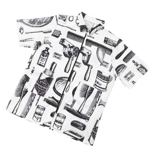 Blouse de coiffeur respirante avec poches vêtement blanc manches courtes