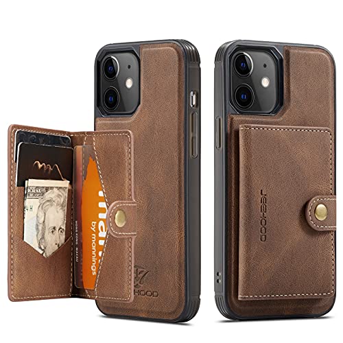 Étui antichoc iPhone 12 en cuir avec porte-carte pour éviter les chutes