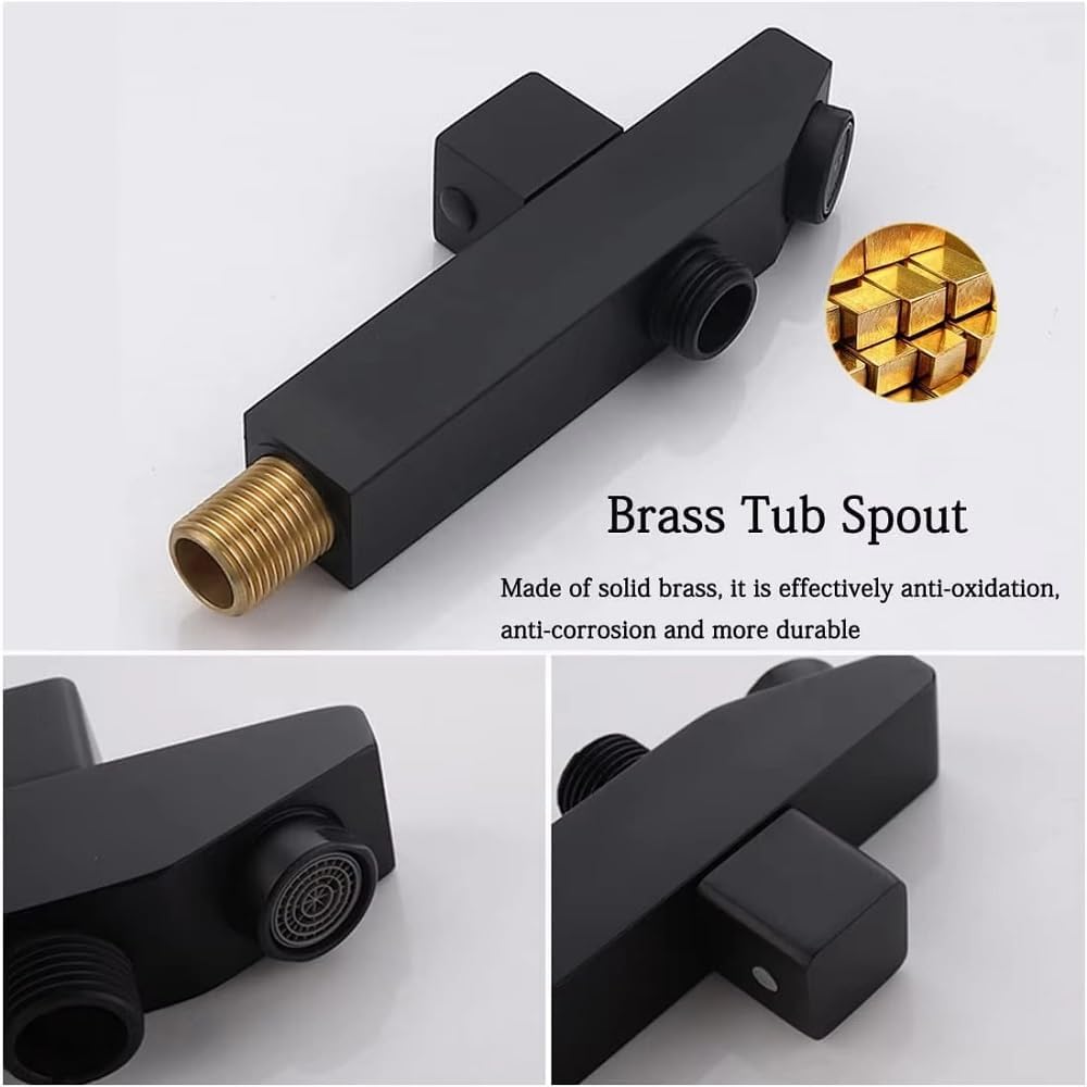 Cascada PivotFlow Wall-Mount Spout with Dual-Function Diverter | Solid Brass Construction (Matt Black)