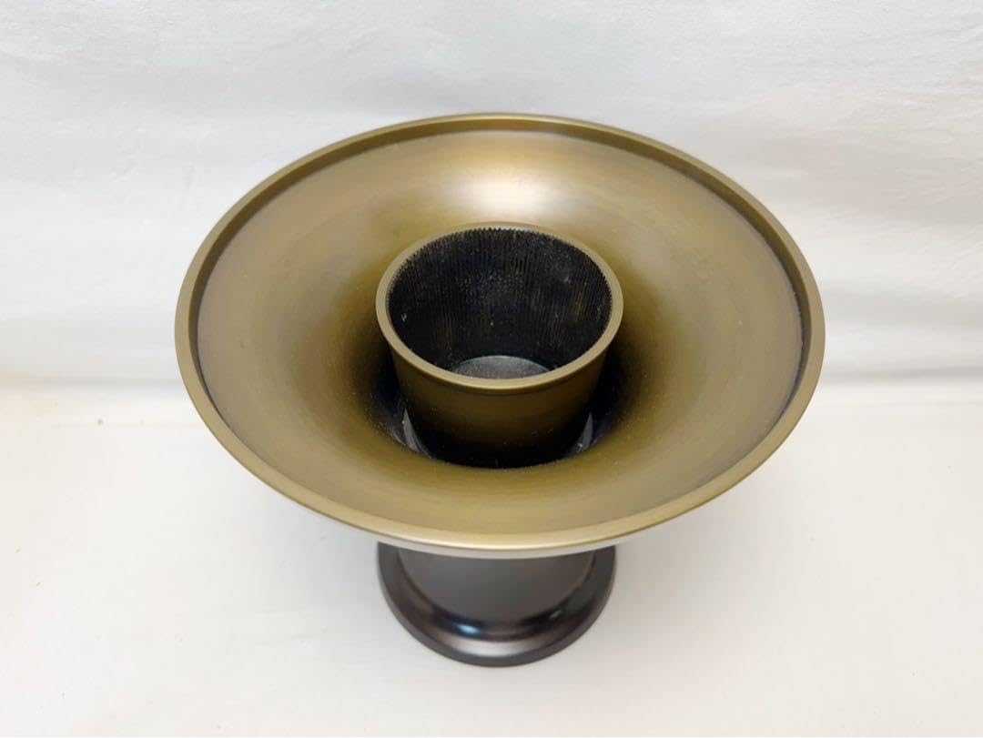 華道具 ラッパ型 銅 花入 重さ約3.6kg 金属工芸 花瓶 花器