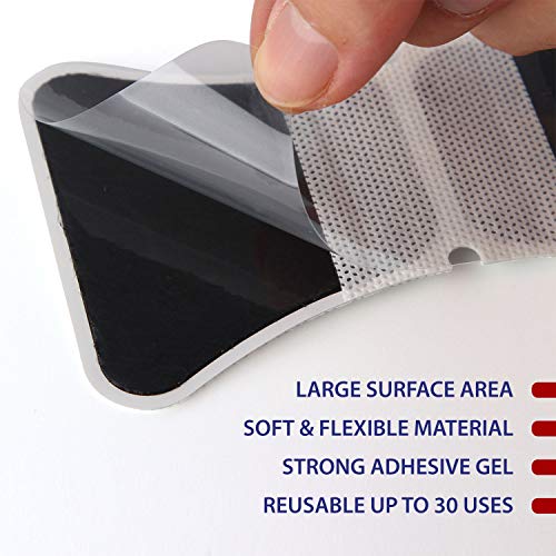 Choicemmed 2 Pack Universal Therma Heated Tens Unit Pads - Muscle Stimulator E-Stim Electrodes - Universal Replacement Massage Pads For Electronic Pulse Stimulators - Reusable Pad For Electrotherapy #TOP4