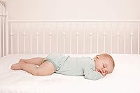 Vista 4 de Sábana bajera ajustable para cuna de Pure Bamboo, auténtica viscosa 100% orgánica derivada de bambú, lujosamente suave, máxima refrigeración, se