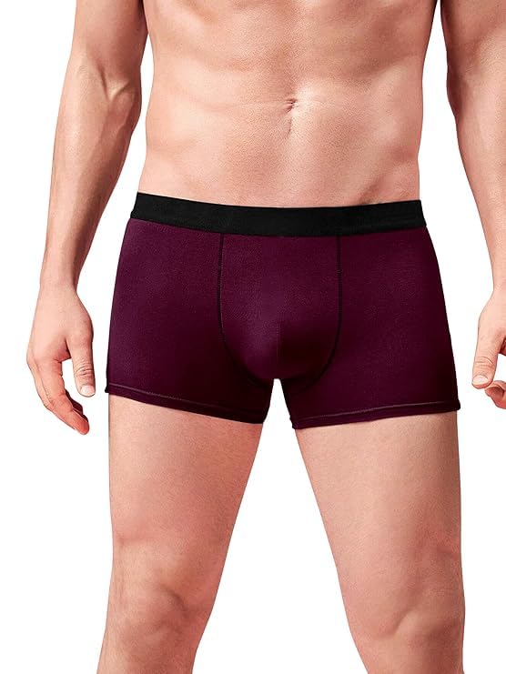 Image of Men's Ultra-Soft Stretch Boxer Briefs | Breathable No-Ride-Up Underwear Moisture Wicking Fabric, Lightweight Comfort Fit Inner for Nylon Wear Multicolor Pack1