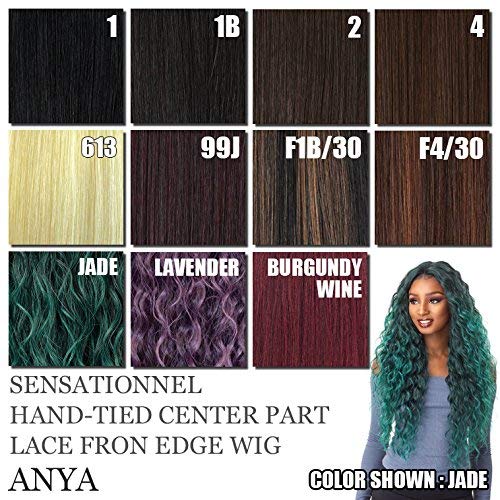 Sensationnel lace front wig - lace front edge anya center part