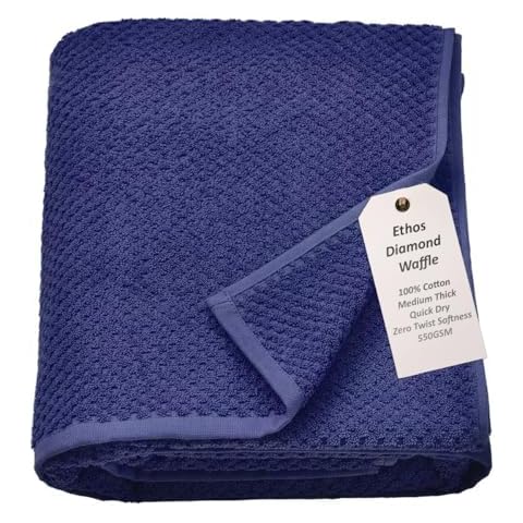 Ethos Diamond Jacquard Waffle Towel Set Cover