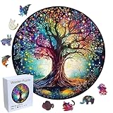 wocpvm 192 Stück Lebensbaum Holz Puzzle Erwachsene Wooden Puzzle für Kinder ab 6 Jahren holzpuzzle lebensbaum mit Geschenkbox Baum Holzpuzzle für Heim Dekoration und Geschenke (28 x 28 cm)