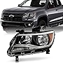 ACANII - For 2015-2022 Chevy Colorado Halogen Chrome Replacement Headlight Headlamp - Driver Side Only