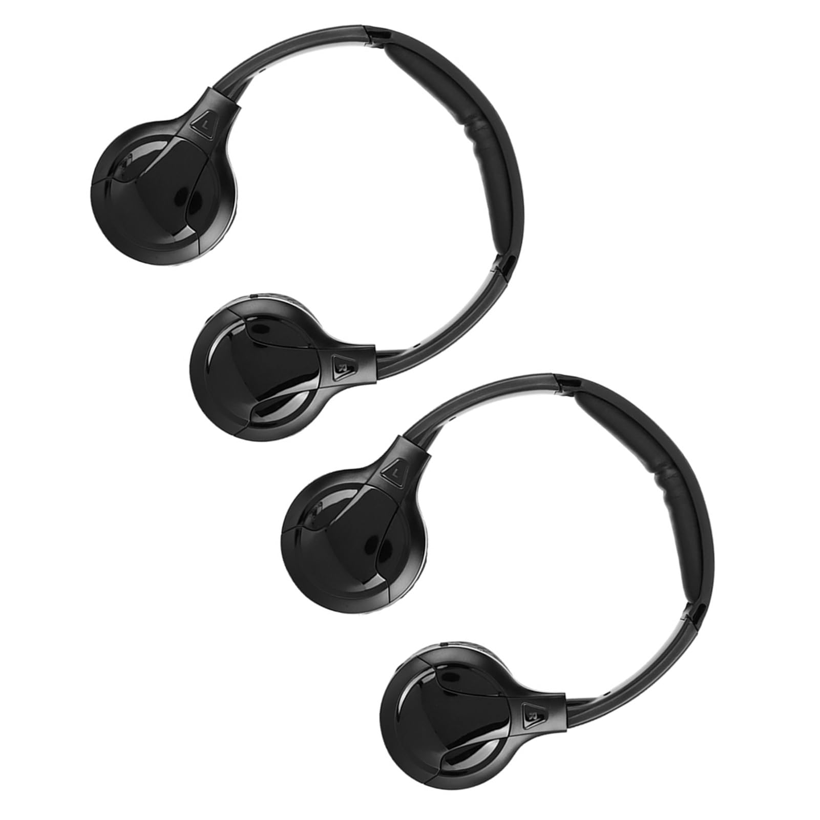 Yctze cuffie infrarossi 2 Kanal kabelloser Infrarot-IR-Stereo-Audio-Kopfhörer-Kopfhörer für Auto-Kopfstützen-DVD