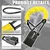Tevlaphee Upgraded Steering Wheel Lock, Seat Belt Lock, Metal Head, High Visibility Car Lock Anti-Theft Device, Heavy Duty, Universal Fit for Car, SUV, Pickup, Jeep, Van, RV, 3Keys(Yellow) #3