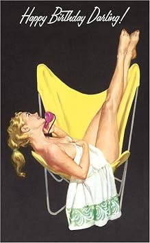 Woman in Canvas Chair - Vintage Image