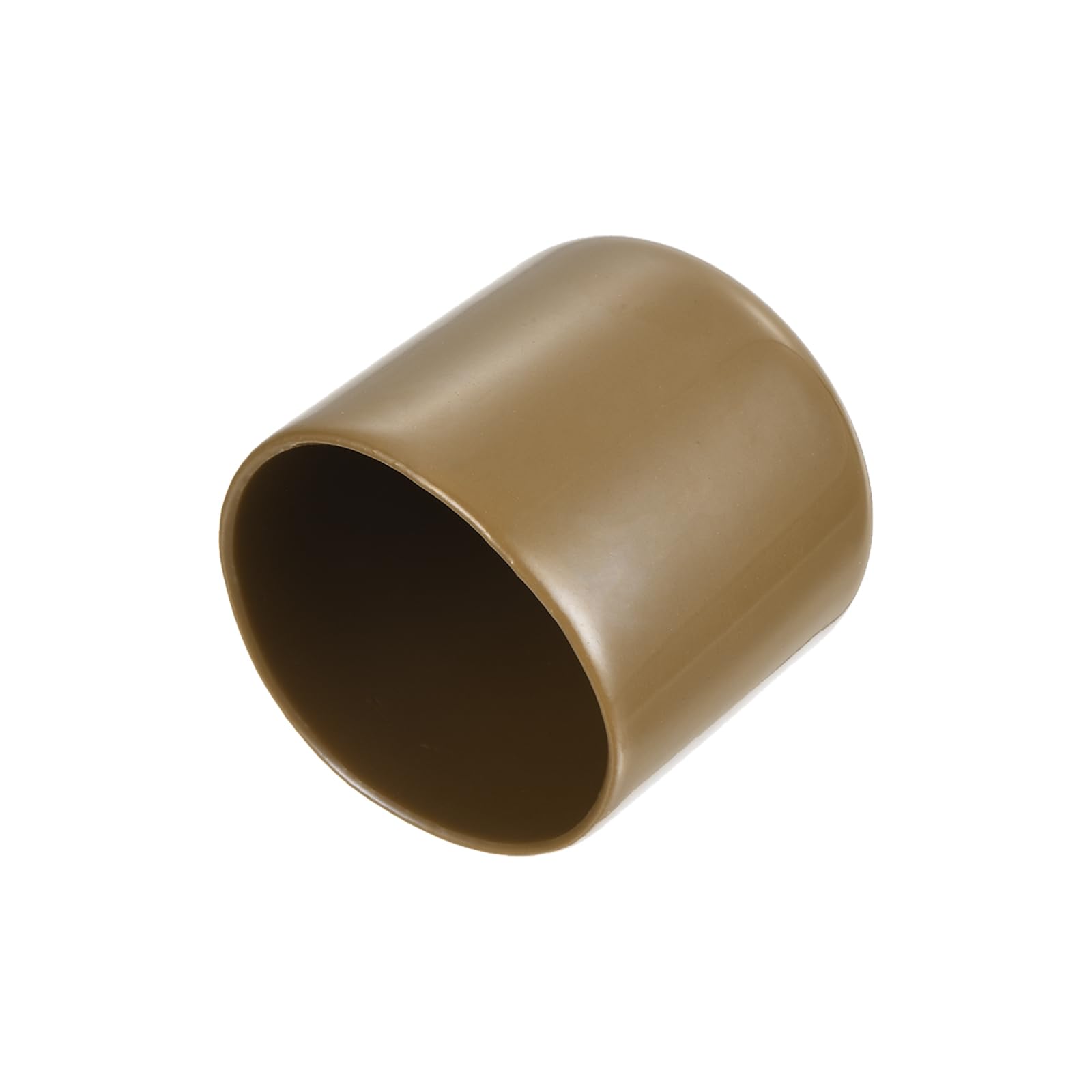 uxcell 20pcs Rubber End Caps 31mm(1 1/4") ID Vinyl PVC Round Tube Bolt Cap Cover Screw Thread Protectors Light Brown