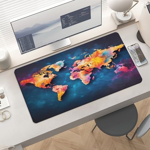 Pad Mouse Grande Mapa Mundo Abstracto 12x24 Pulgadas miniatura 6