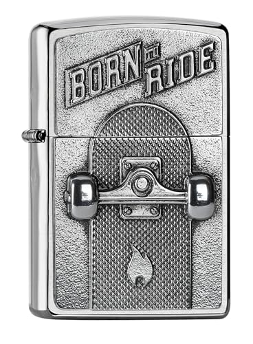 Zippo Sturmfeuerzeug - Skateboard - Nachfüllbar- Geschenkbox - Metall - Made in USA