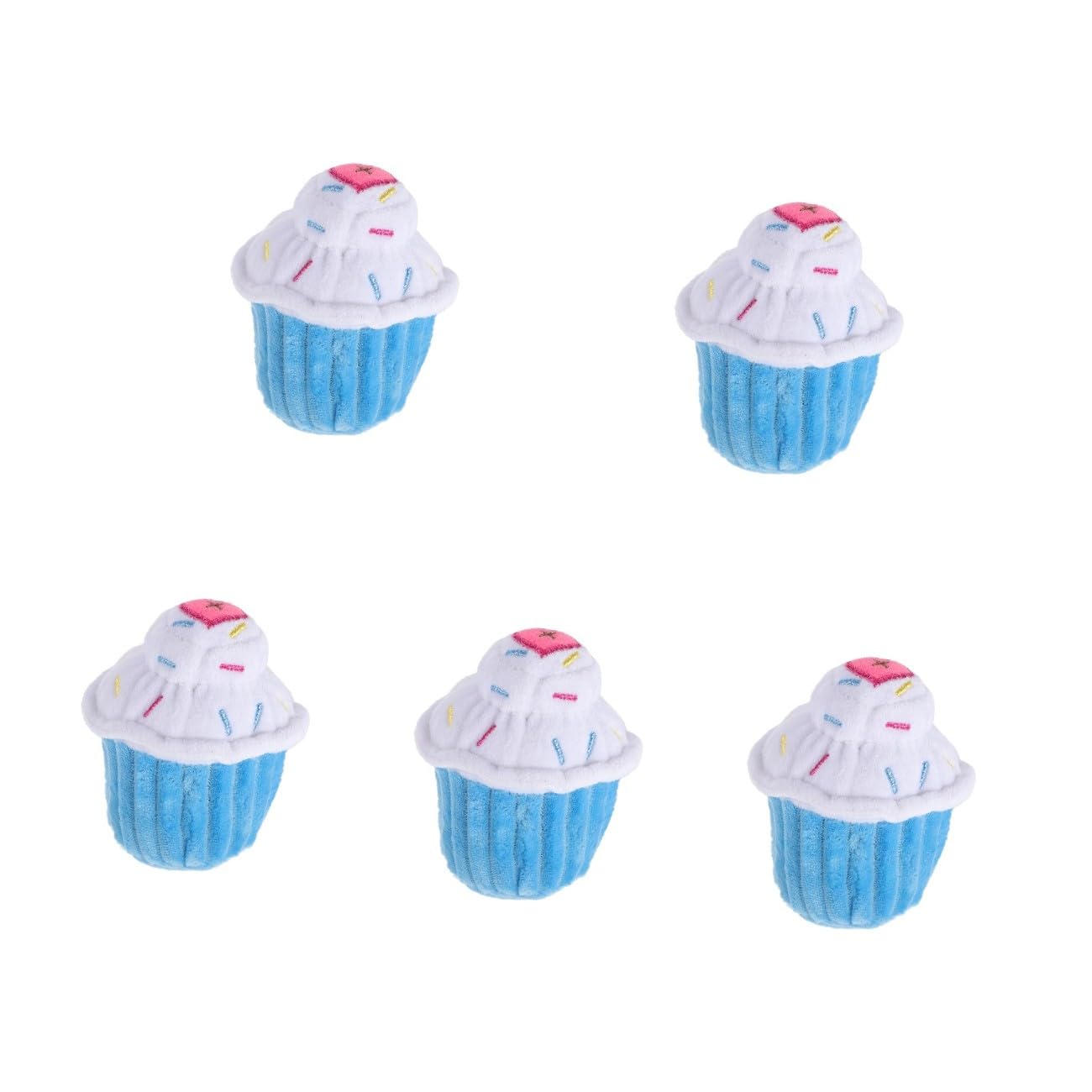 FRCOLOR 5 Pezzi Di Peluche Giocattoli Per Cani Con Cigolio Giocattoli Interattivi in ​​peluche Per Cuccioli Molari Pulizia Dolcetti Ciucci in Peluche Da Masticare Divertimento Compleanno